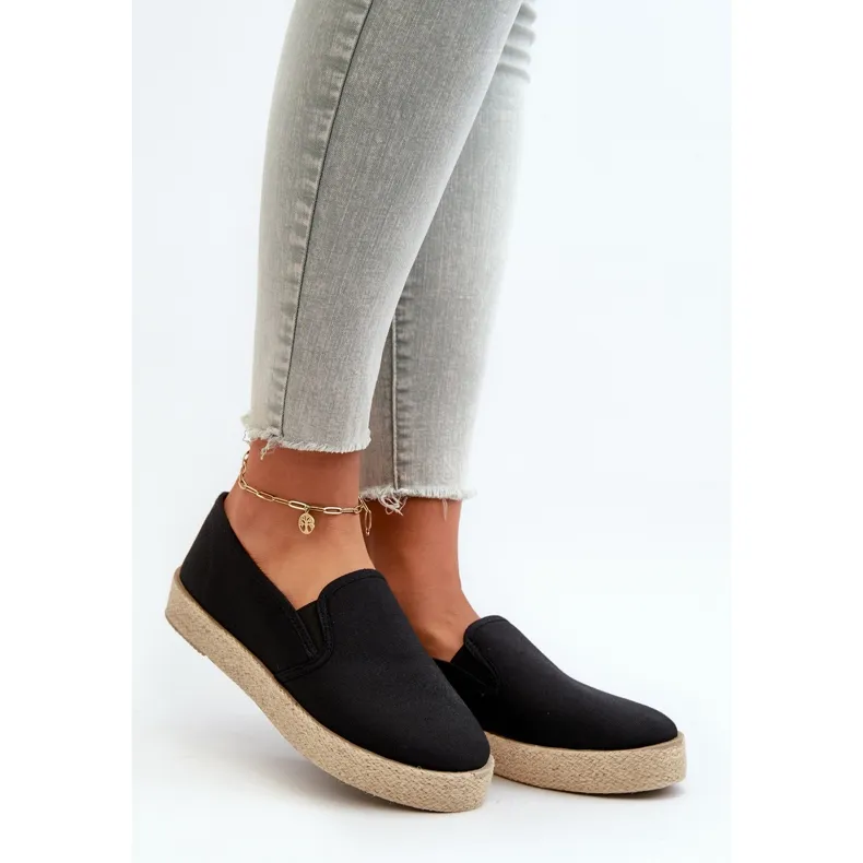 Women's Espadrilles On Platform Black Naloenma