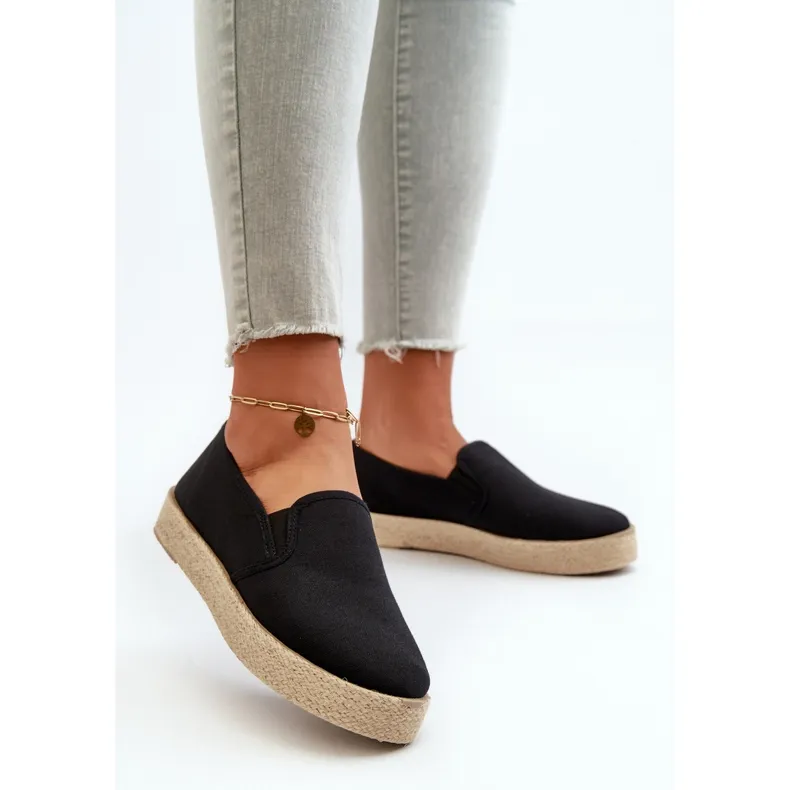 Women's Espadrilles On Platform Black Naloenma