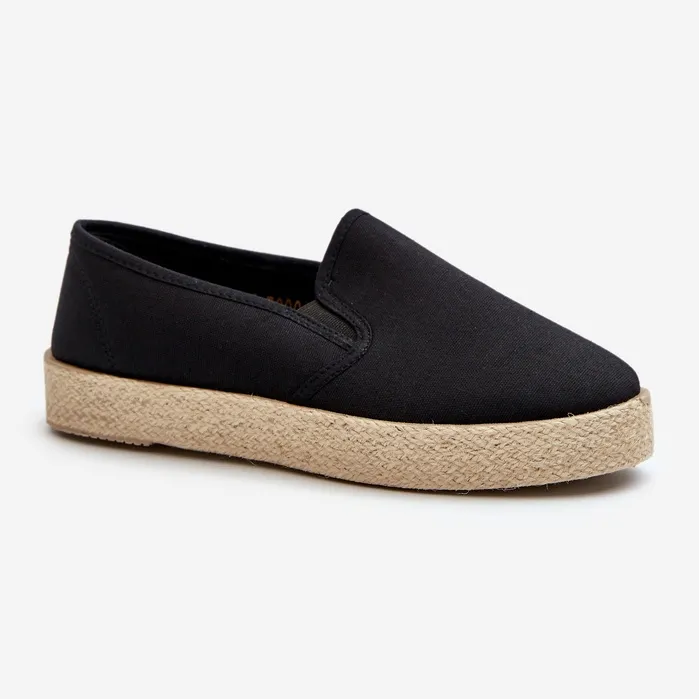 Women's Espadrilles On Platform Black Naloenma