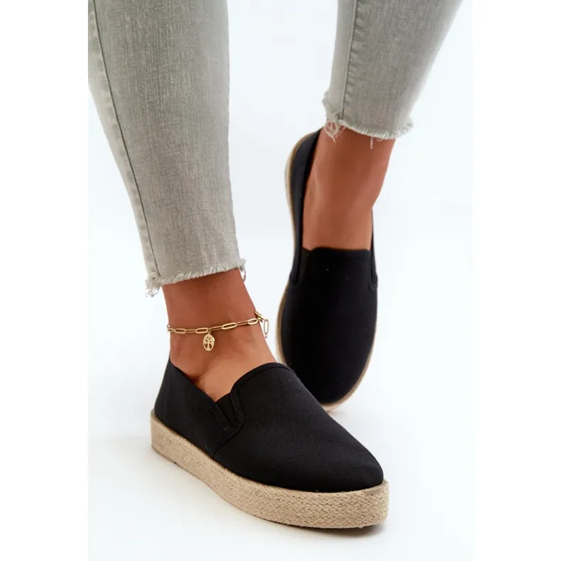 Women's Espadrilles On Platform Black Naloenma