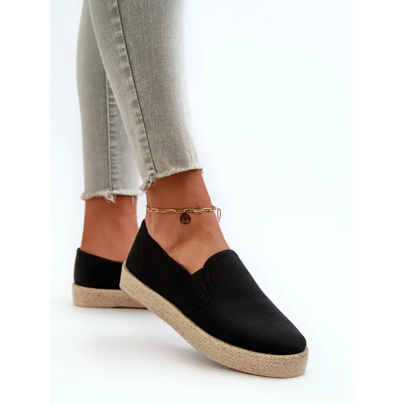 Women's Espadrilles On Platform Black Naloenma