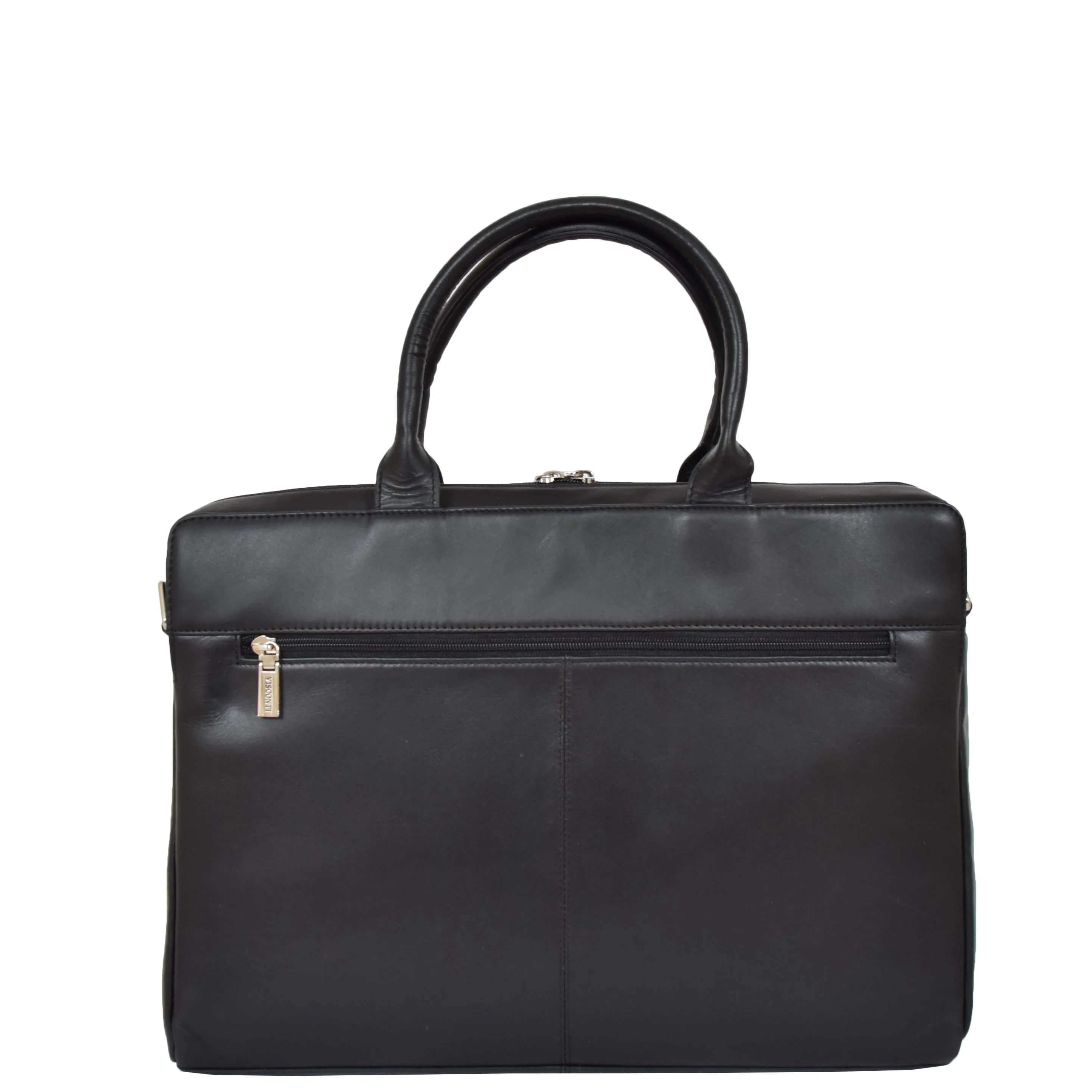 Womens Real Soft Leather Briefcase Wilma Black