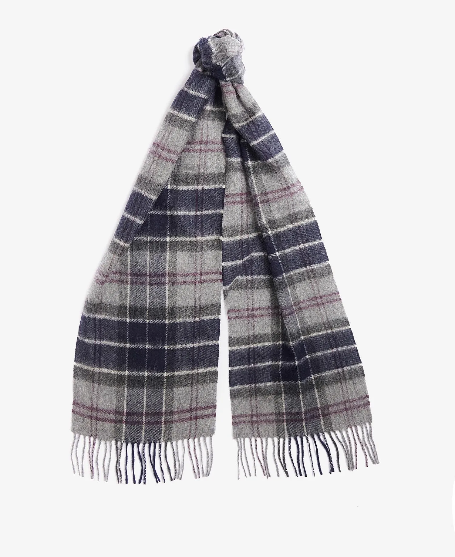 Wool Cashmere Scarf Black Tartan