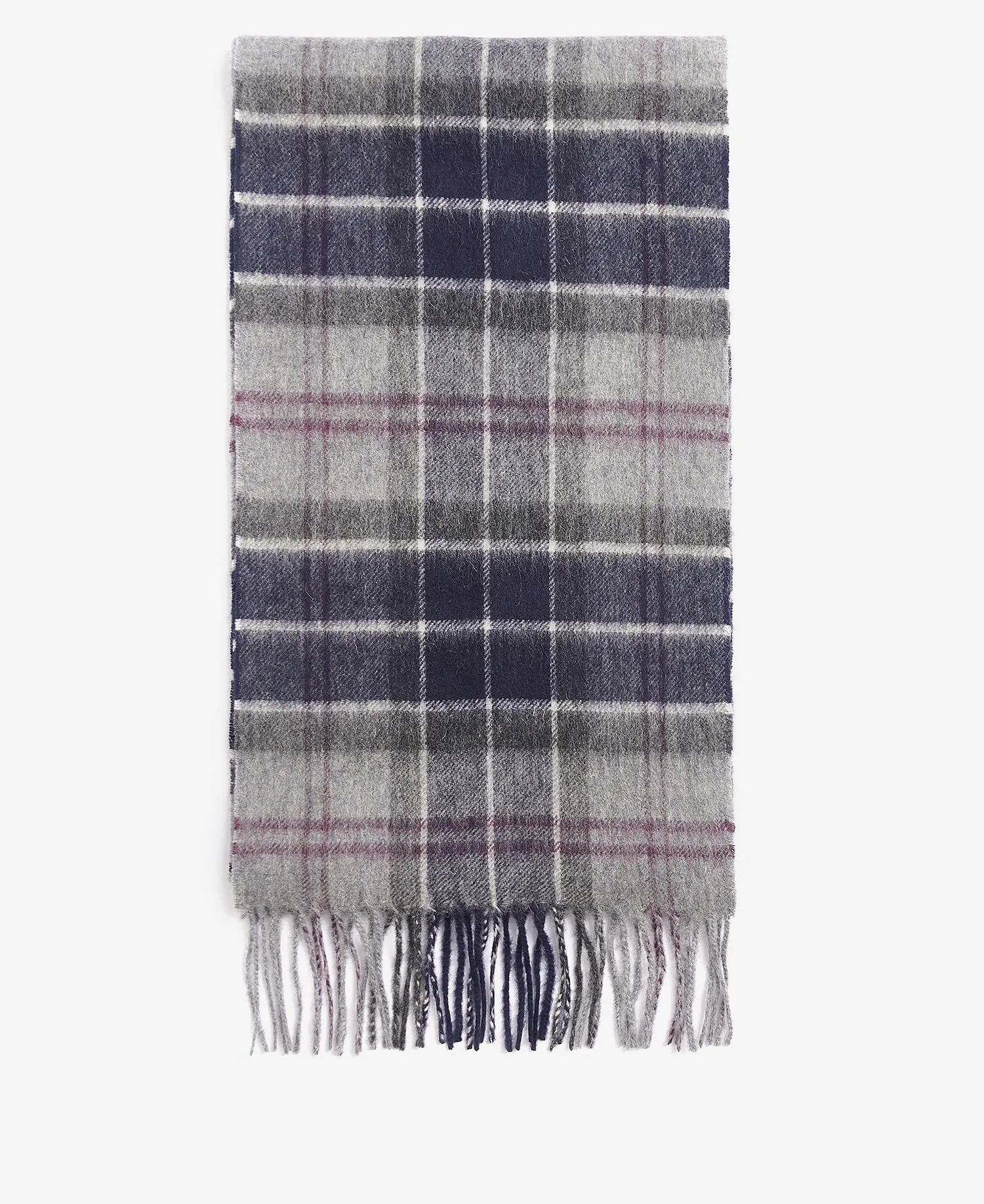 Wool Cashmere Scarf Black Tartan