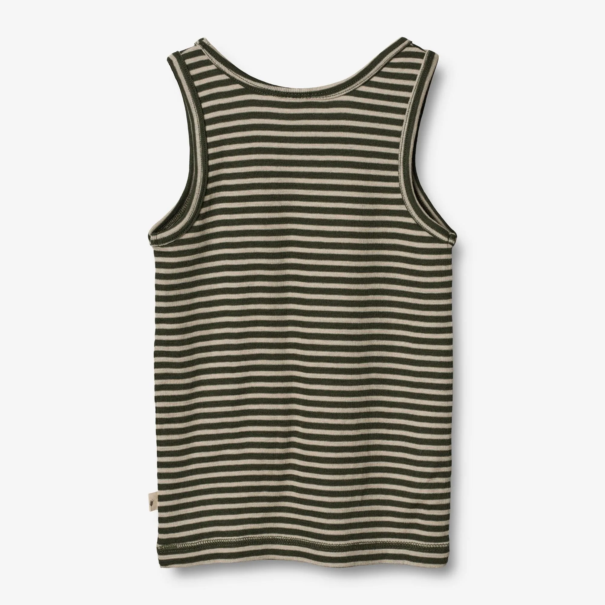 Wool Singlet Iggy - green stripe