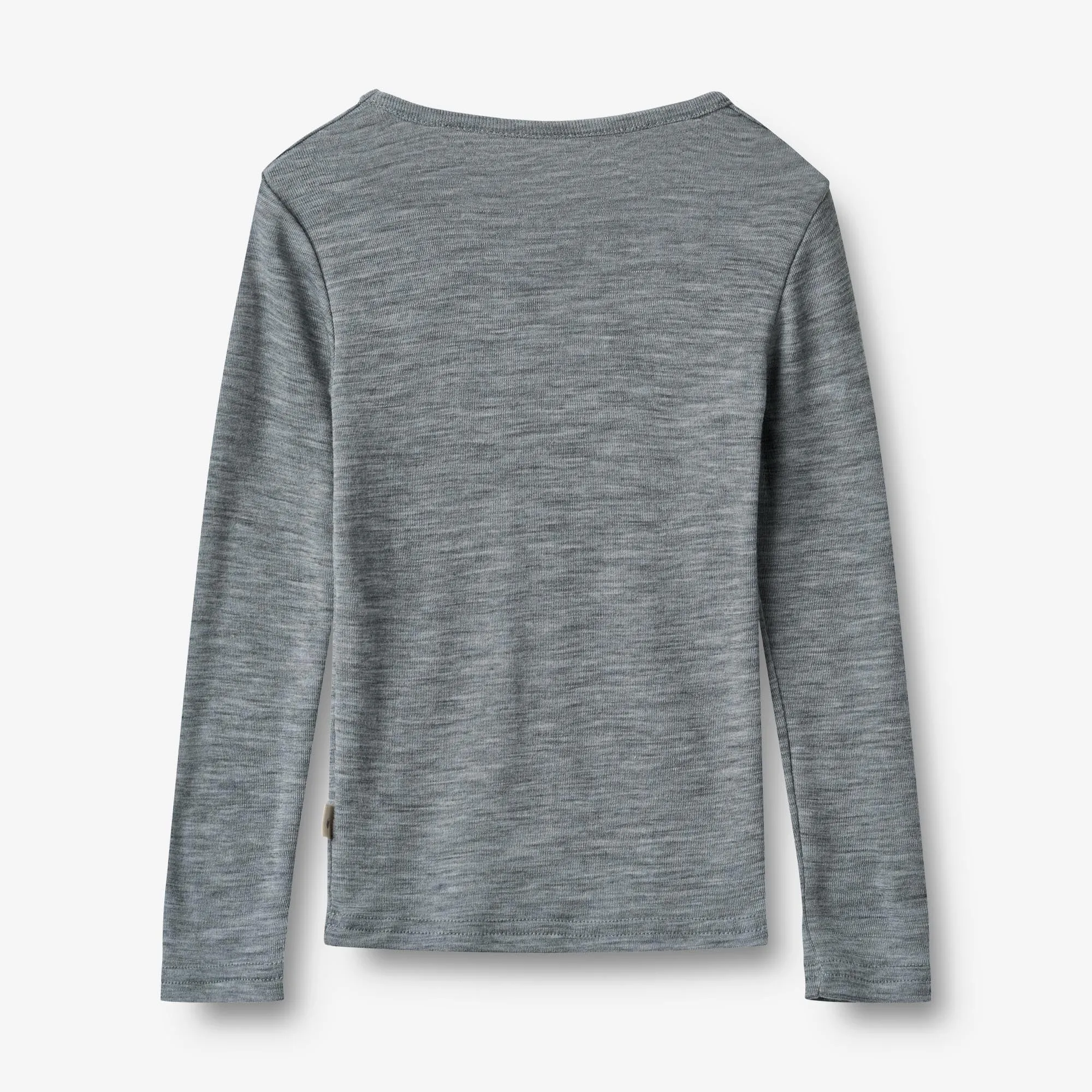 Wool T-Shirt L/S Alfie - melange grey