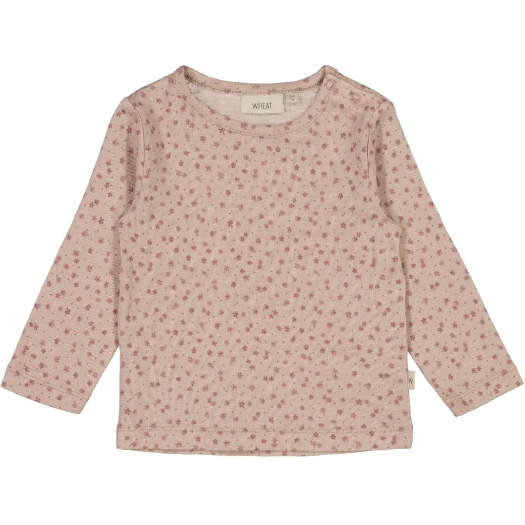 Wool T-Shirt LS - flower dots