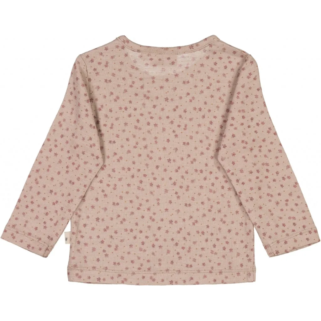 Wool T-Shirt LS - flower dots