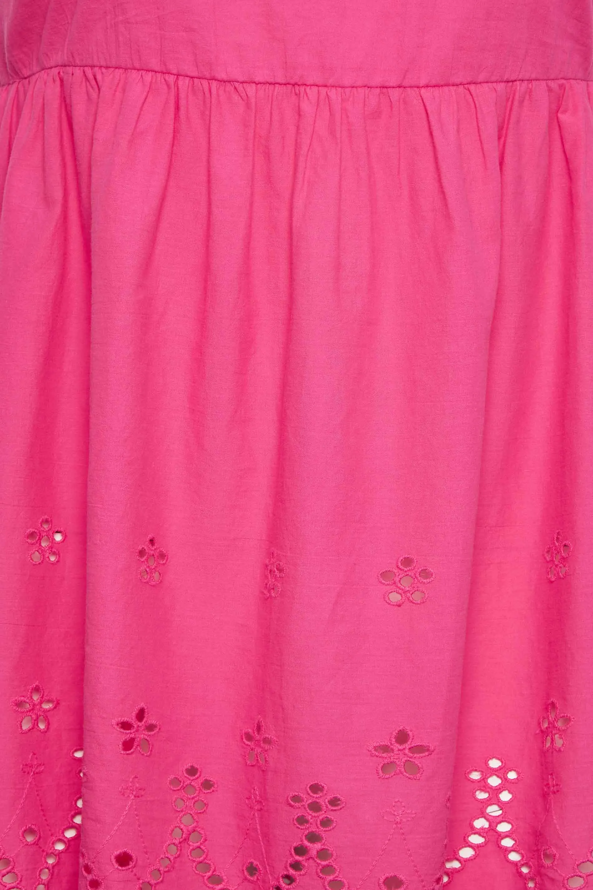 YOURS Curve Pink Broderie Anglaise Vest Top