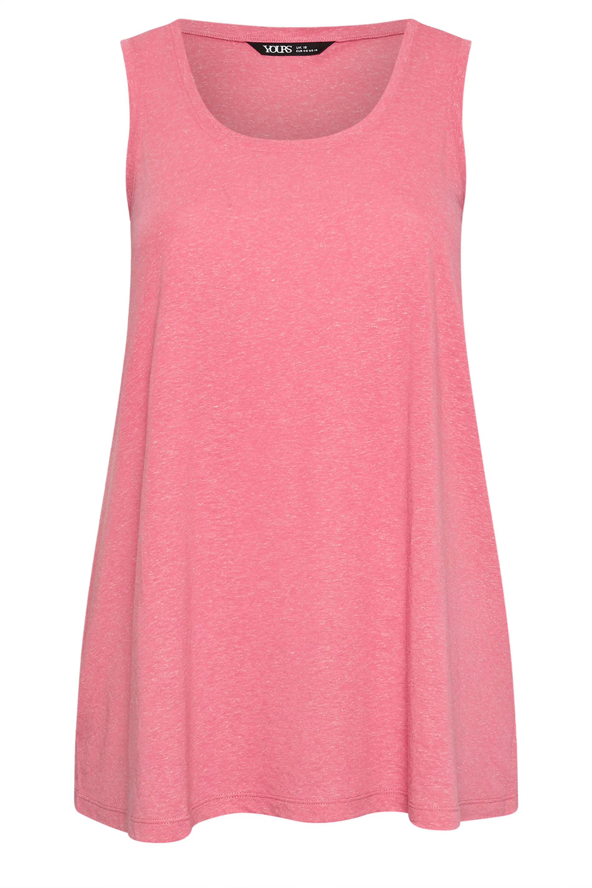 YOURS Curve Pink Linen Vest Top