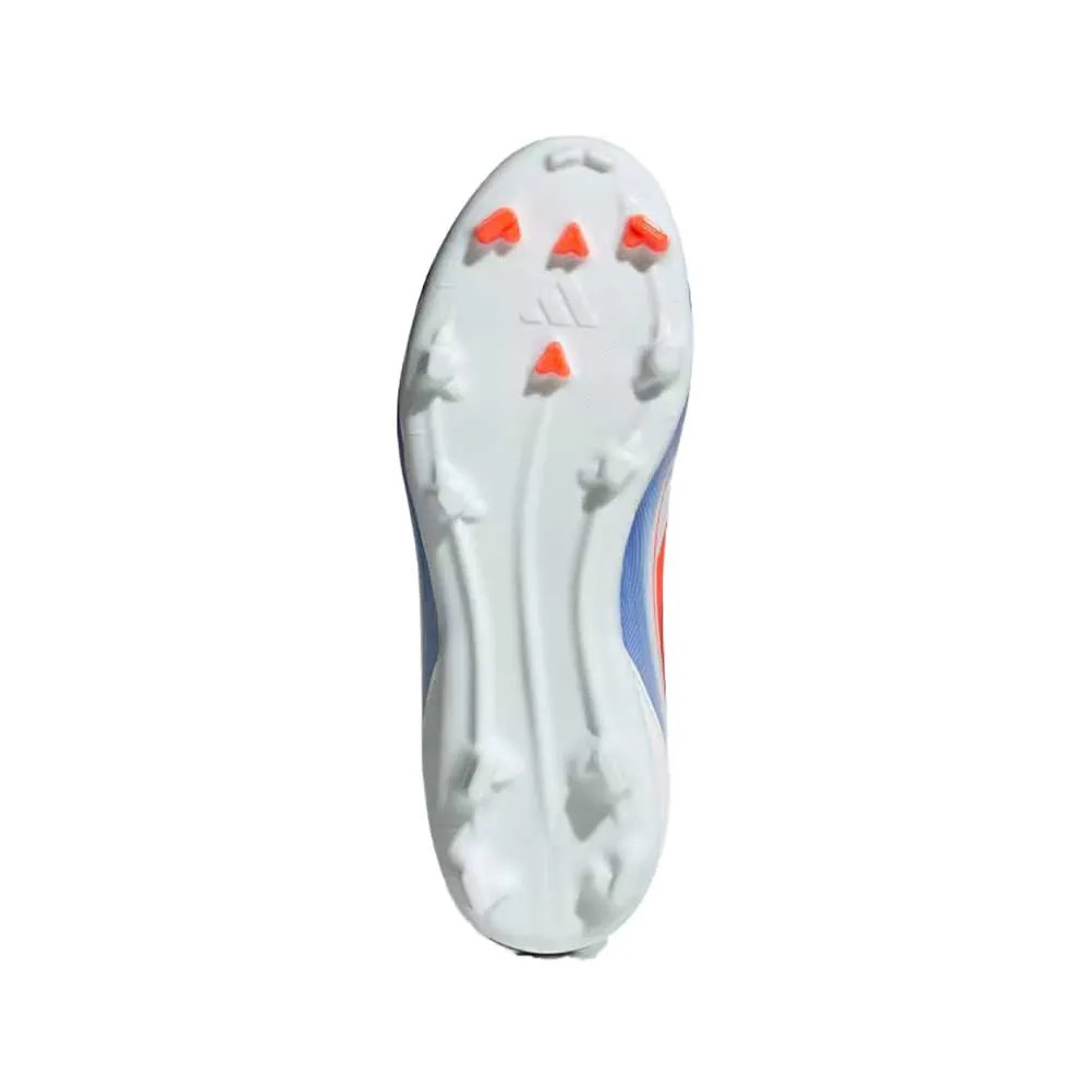 Youth Jr F50 League FG/MG Soccer Cleats - Cloud White / Solar Red / Lucid Blue - Regular (D)