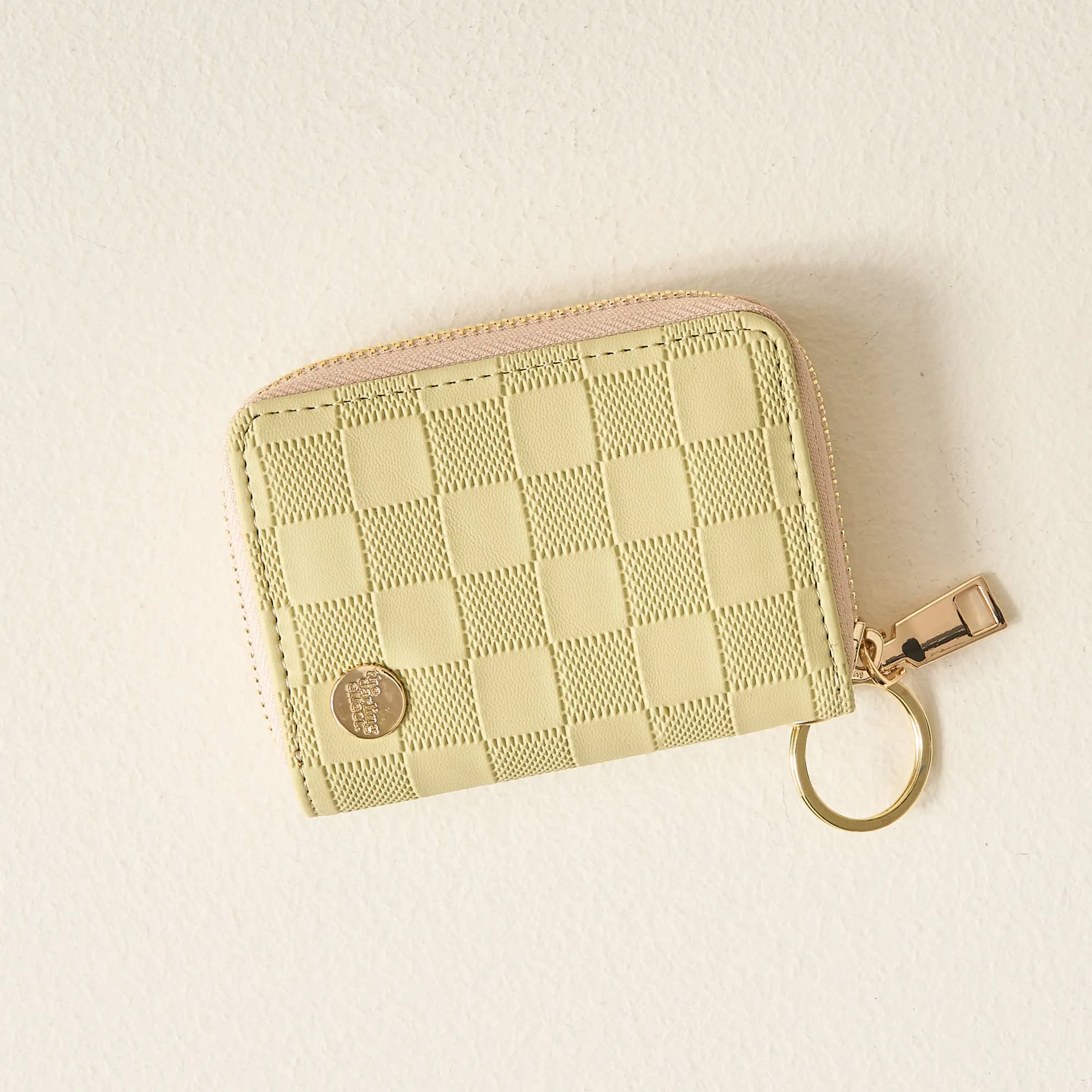 Zip Around Wallet- Green Check